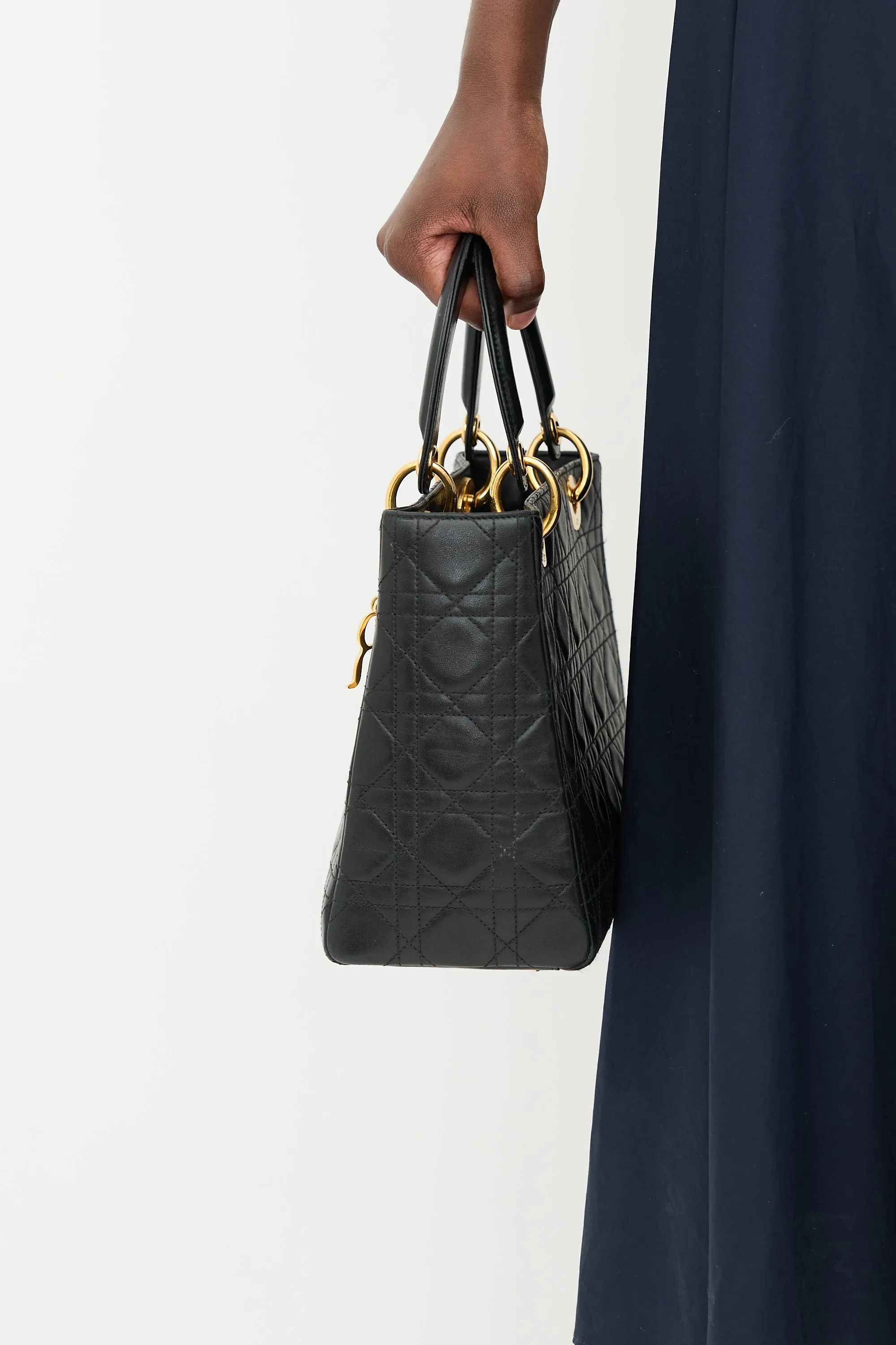 1997 Leather Medium Lady Dior Bag