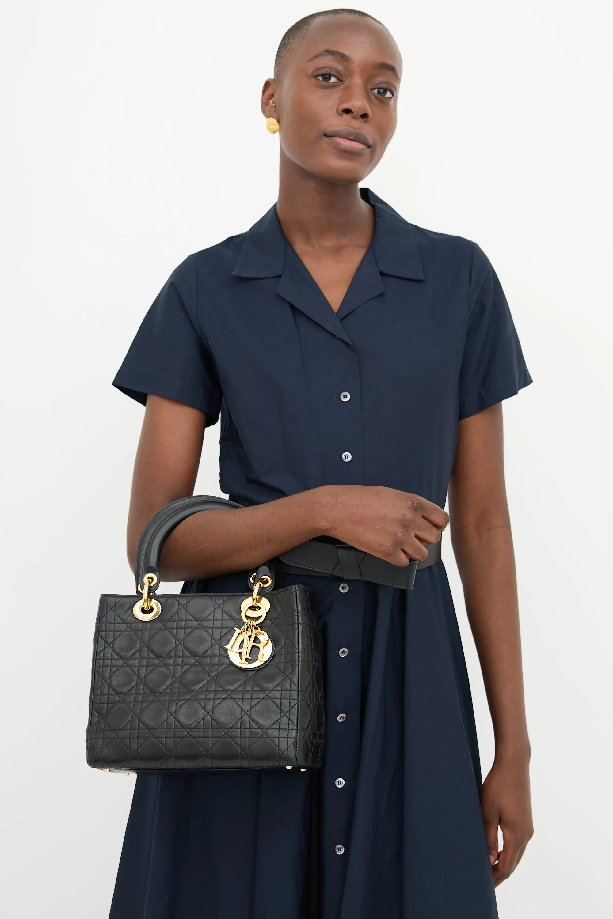 1997 Leather Medium Lady Dior Bag