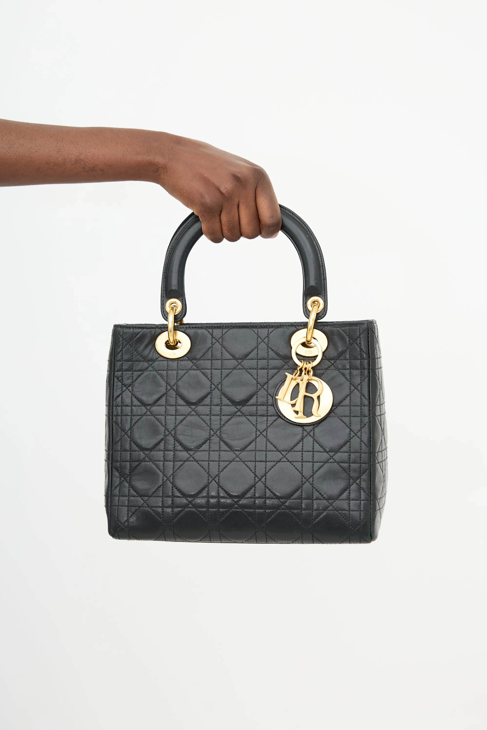 1997 Leather Medium Lady Dior Bag