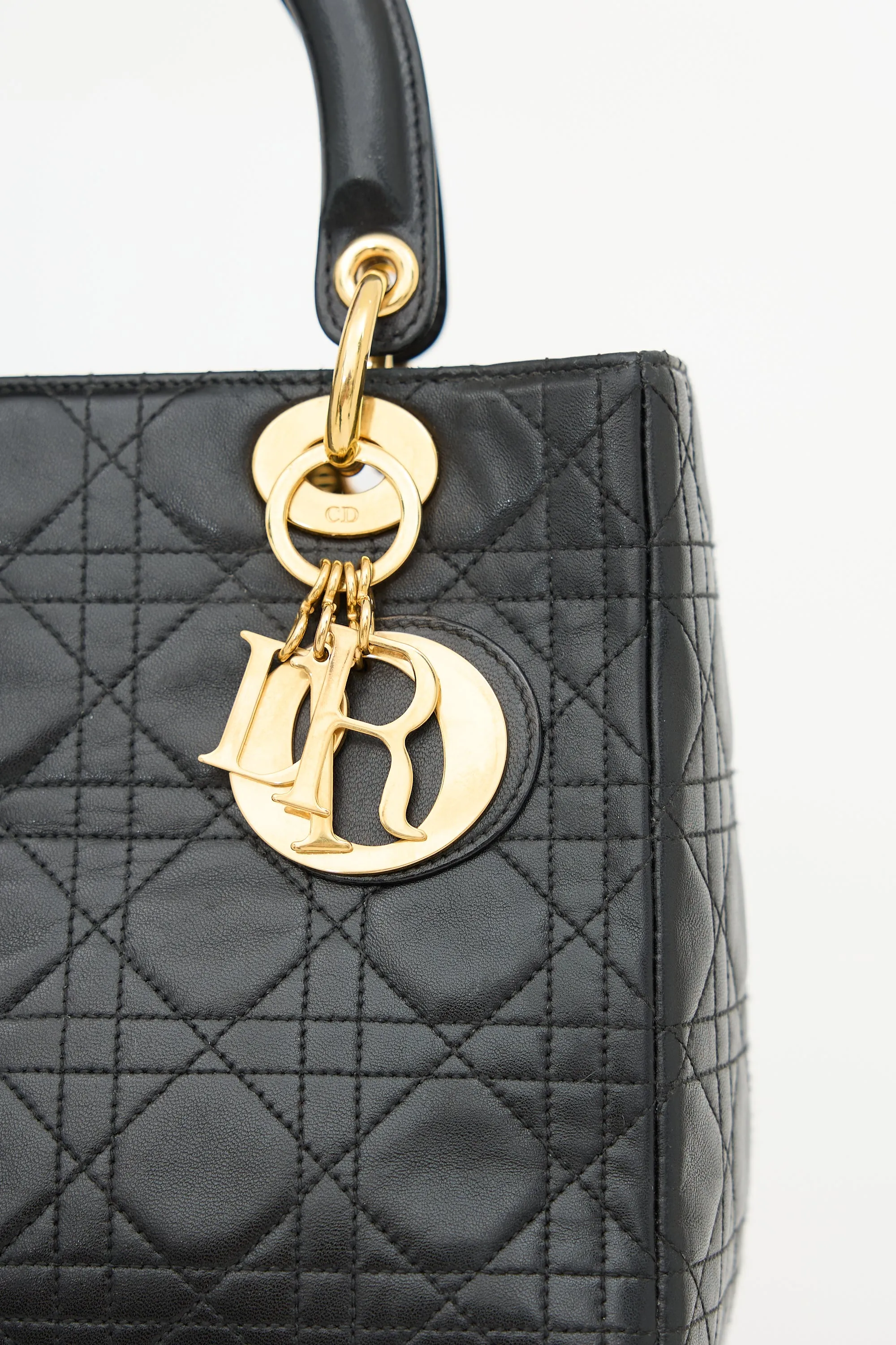 1997 Leather Medium Lady Dior Bag