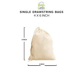 4x6 Inches Single Drawstring Bags