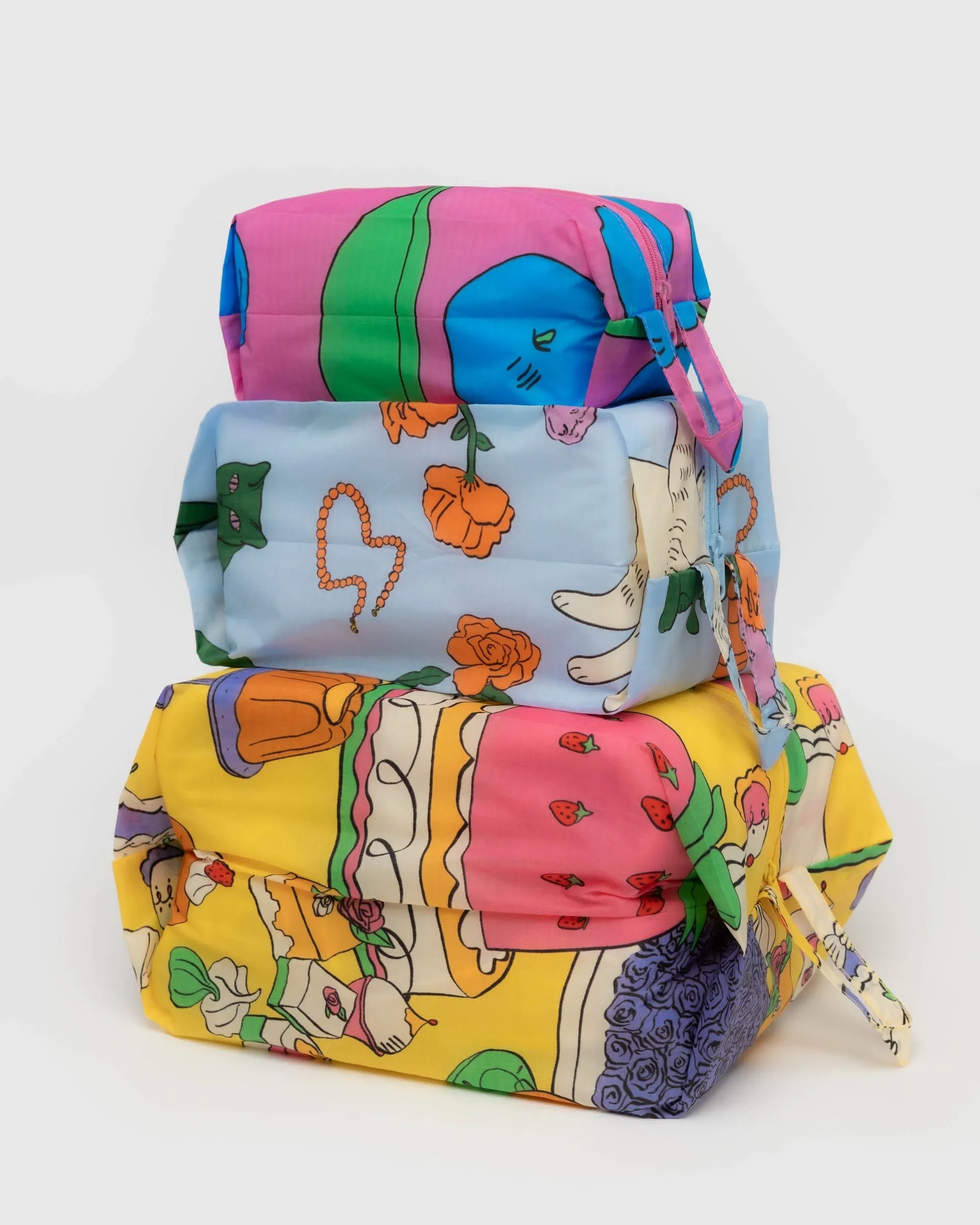 BAGGU 3D Zip Pouch Set