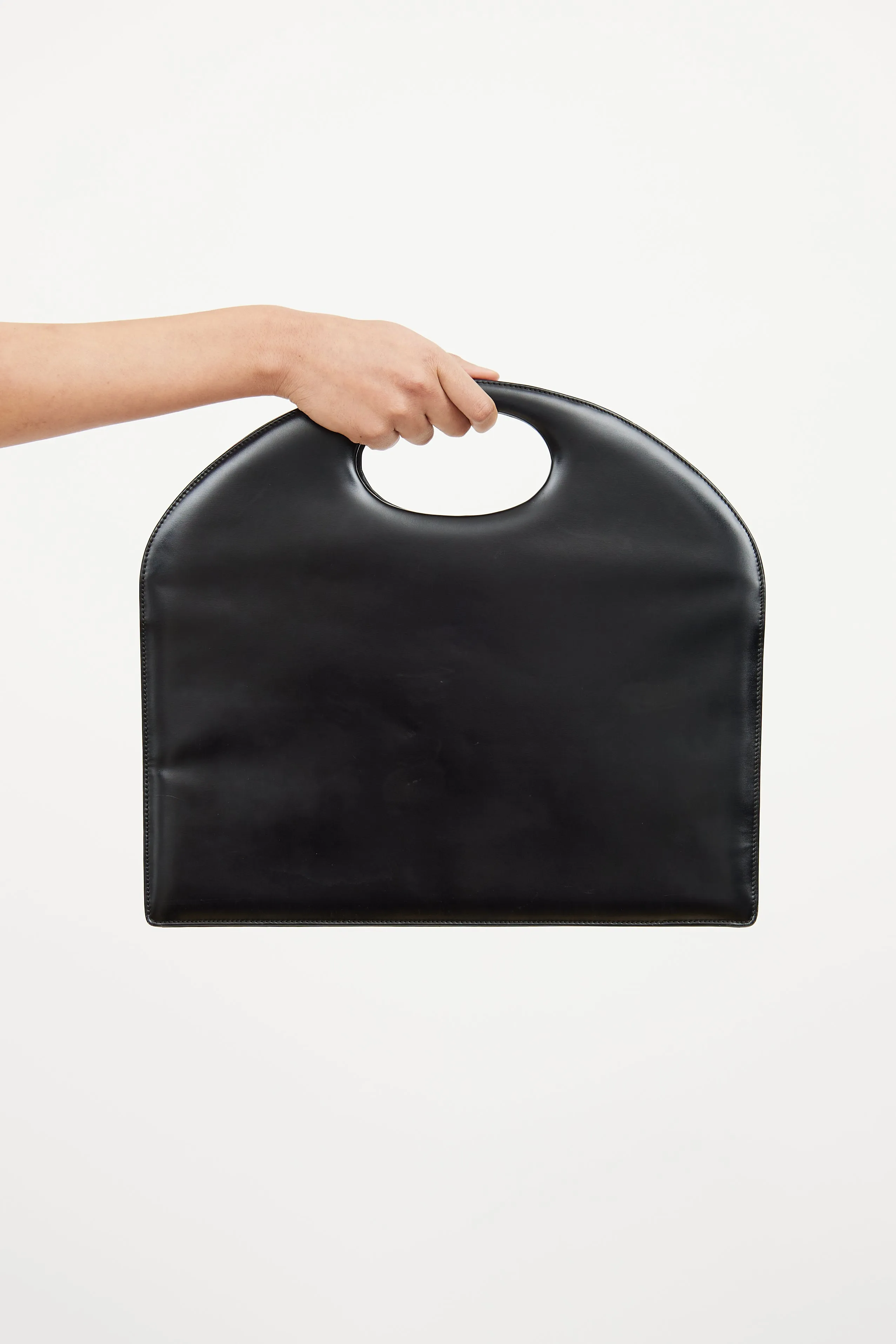 Black Top Handle Bag