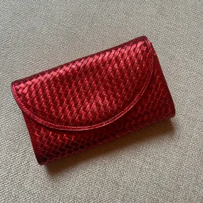 Bottega Veneta Intrecciato Metallic Clutch