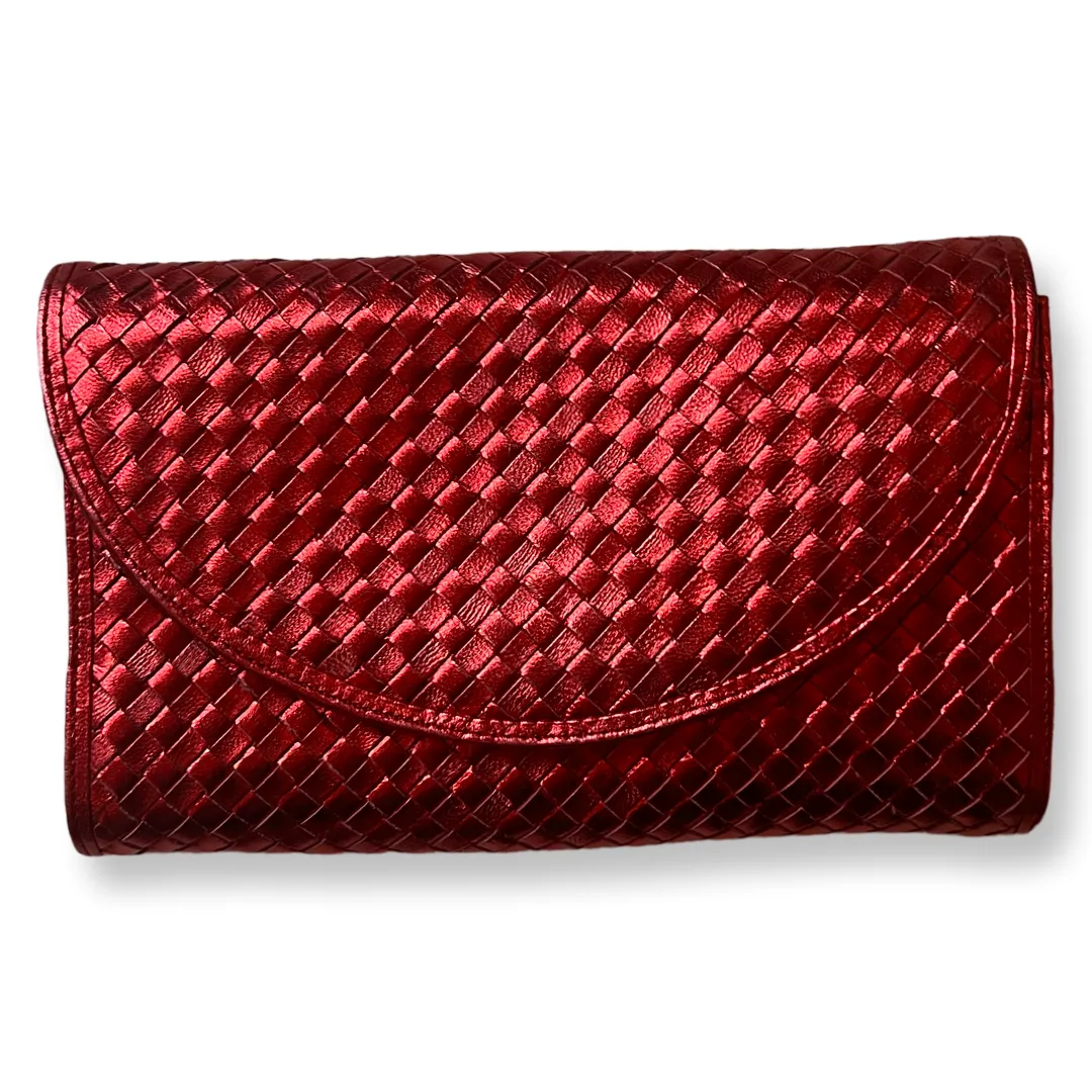 Bottega Veneta Intrecciato Metallic Clutch