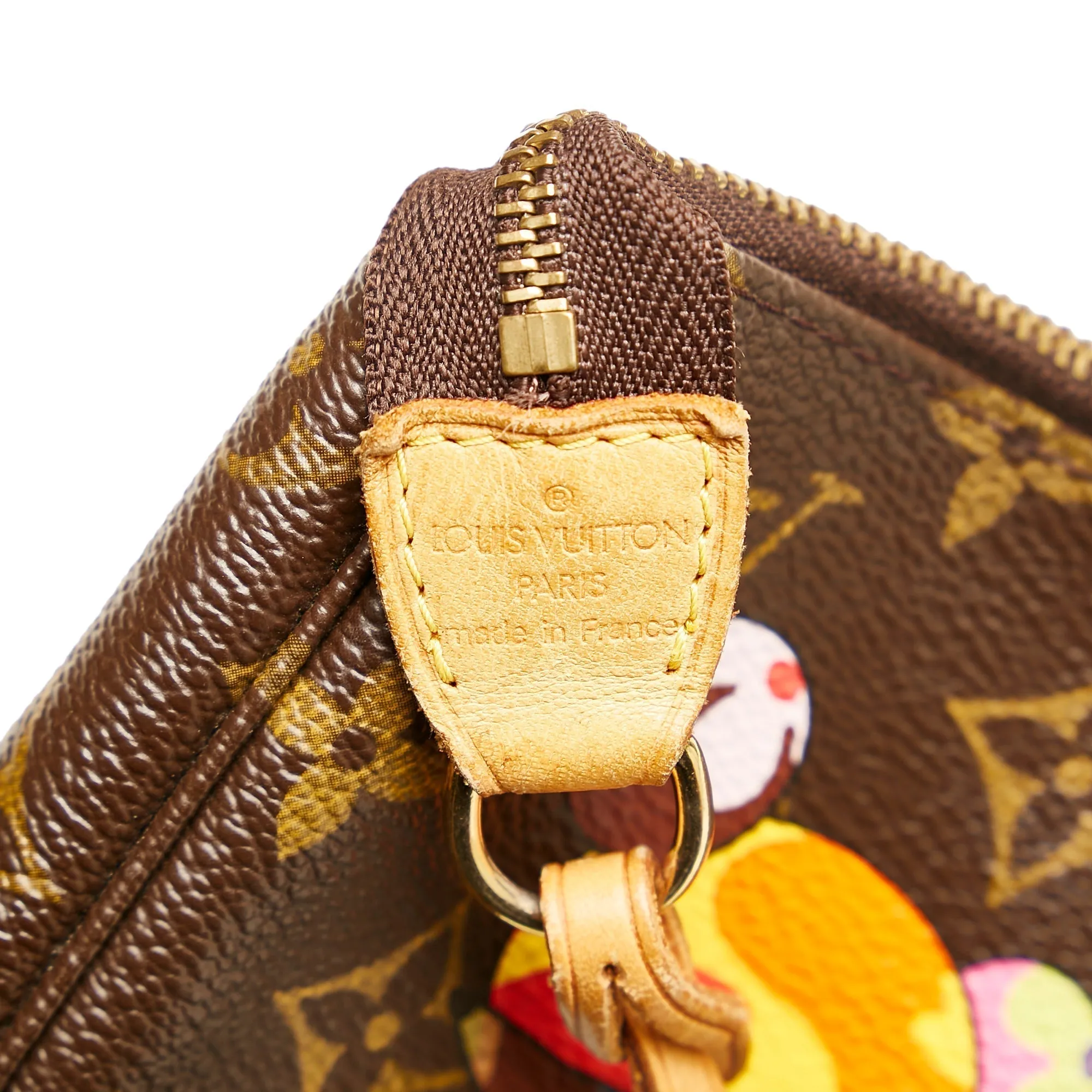 Brown Louis Vuitton Monogram Pochette Accessoires Takashi Murakami Panda Baguette