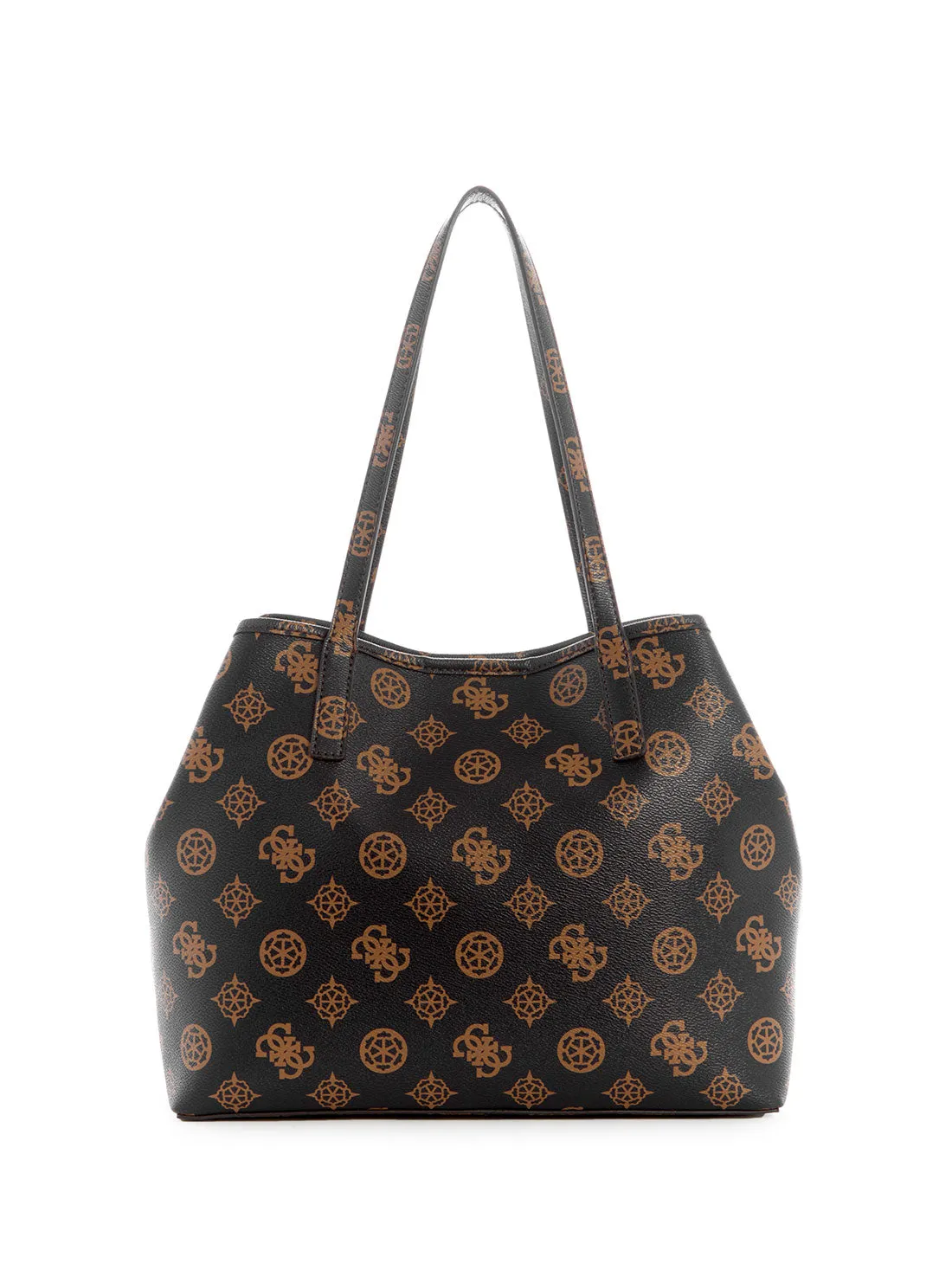 Brown Multi Print Vikky Logo Tote Bag