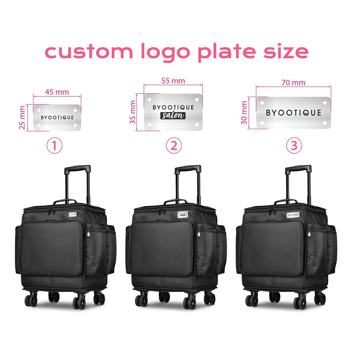 Byootique Custom Makeup Bag with Wheel 30ct/pk