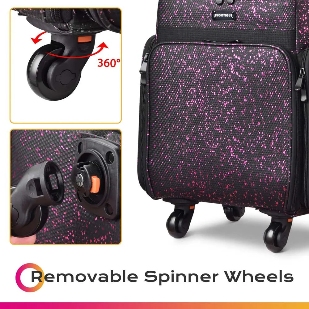 Byootique MassLux Makeup Hairdresser Organizer on Wheels 2-Tier