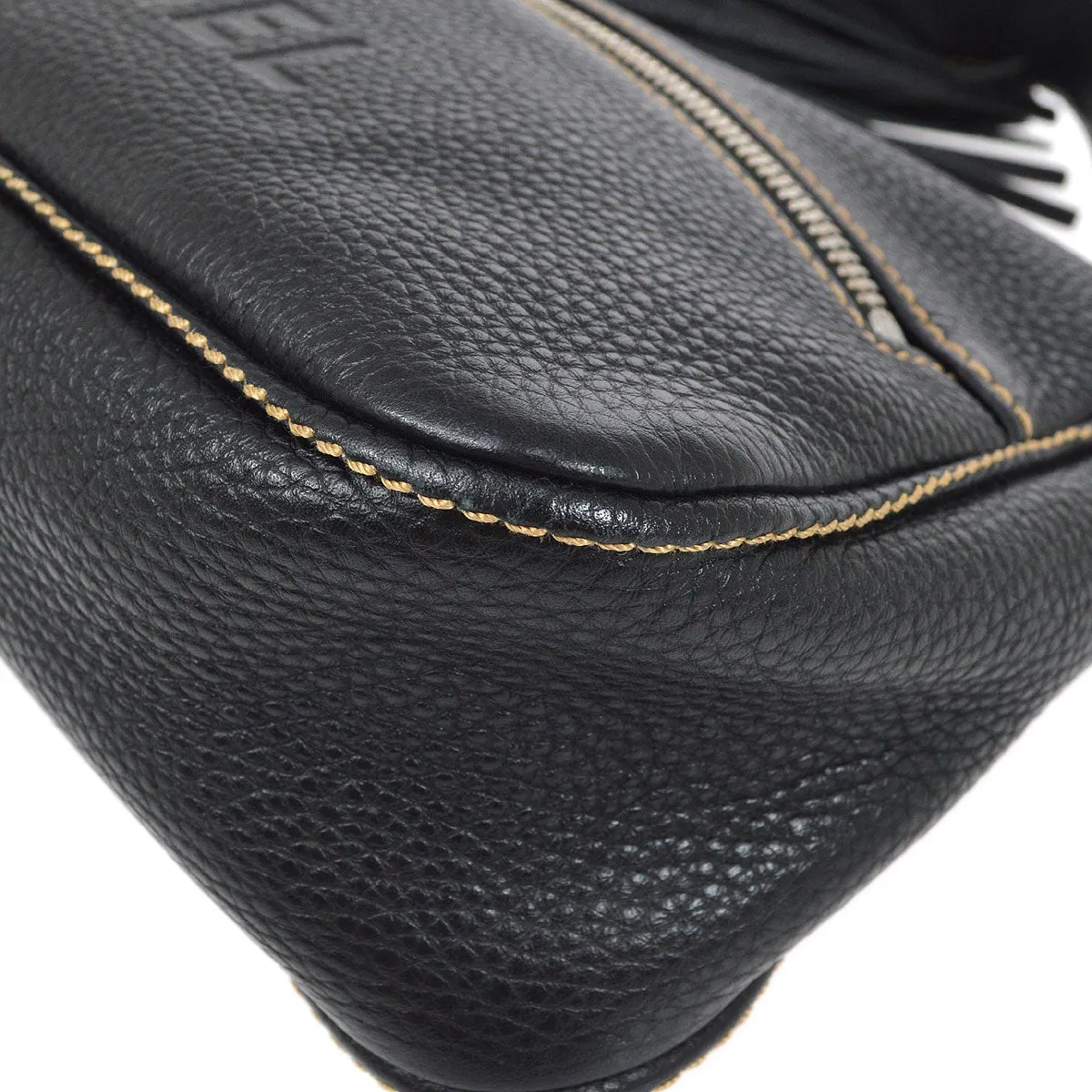 CHANEL 2001-2003 Black Caviar Hobo Bag