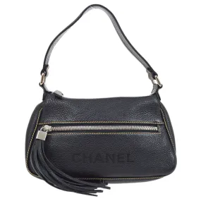 CHANEL 2001-2003 Black Caviar Hobo Bag