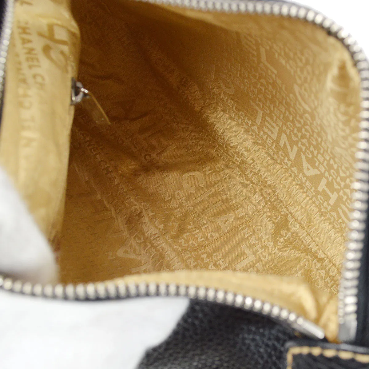 CHANEL 2001-2003 Black Caviar Hobo Bag