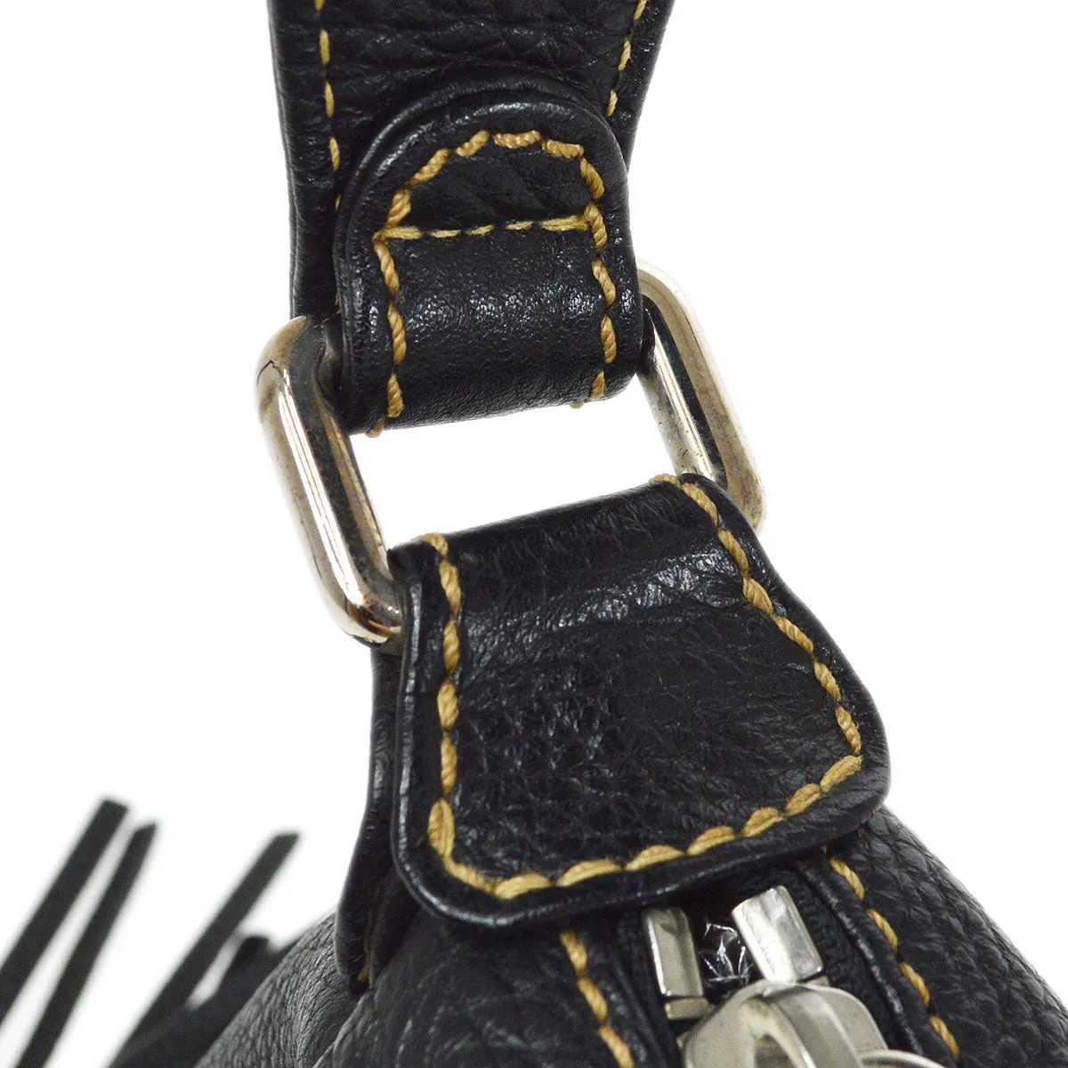 CHANEL 2001-2003 Black Caviar Hobo Bag