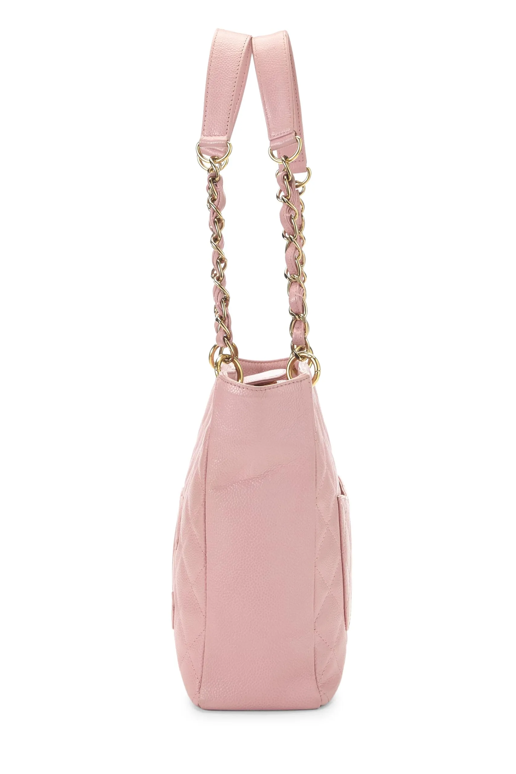 Chanel,  Pink Quilted Caviar Petite Shopping Tote (PST), Pink