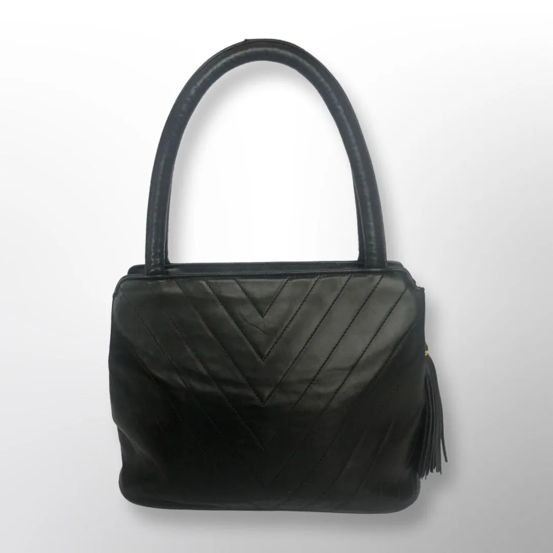 Chanel Vintage Chevron Tassel Handbag