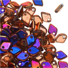 Czech Glass, Dragon Scale Beads 1.5x5mm, Crystal Sliperit (9.5 Gram Tube)