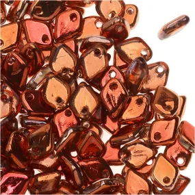 Czech Glass, Dragon Scale Beads 1.5x5mm, Crystal Sunset (9.5 Gram Tube)