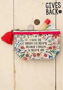 FOUGHT TO BECOME HER MINI CANVAS POUCH