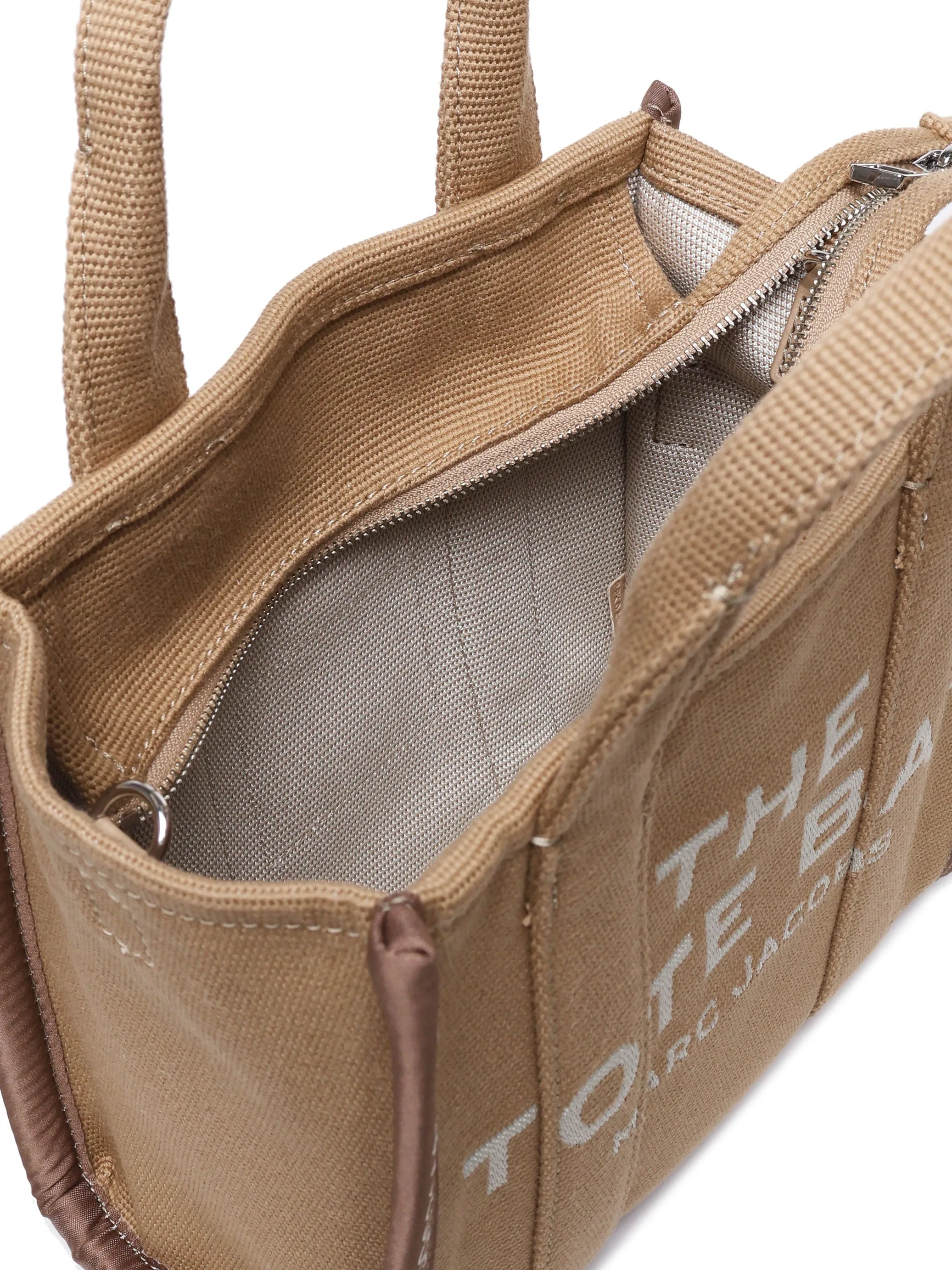 Jacquard Mini Tote Bag in Camel
