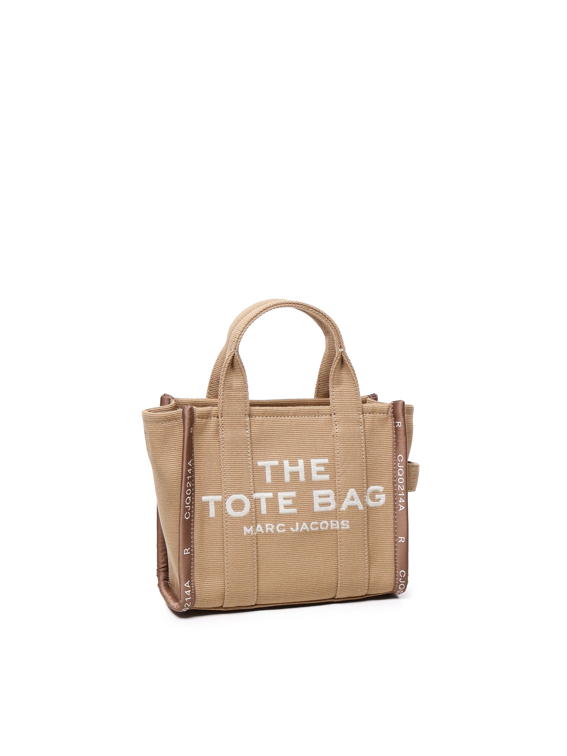 Jacquard Mini Tote Bag in Camel