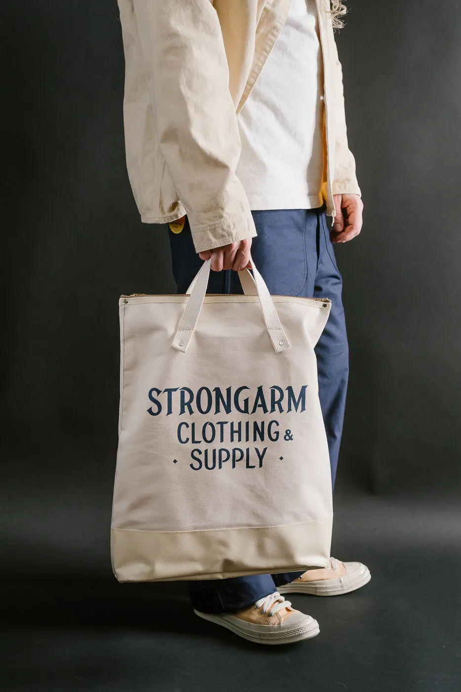 Lot JG-B02 - Strongarm Selvedge Sports Bag - Ecru