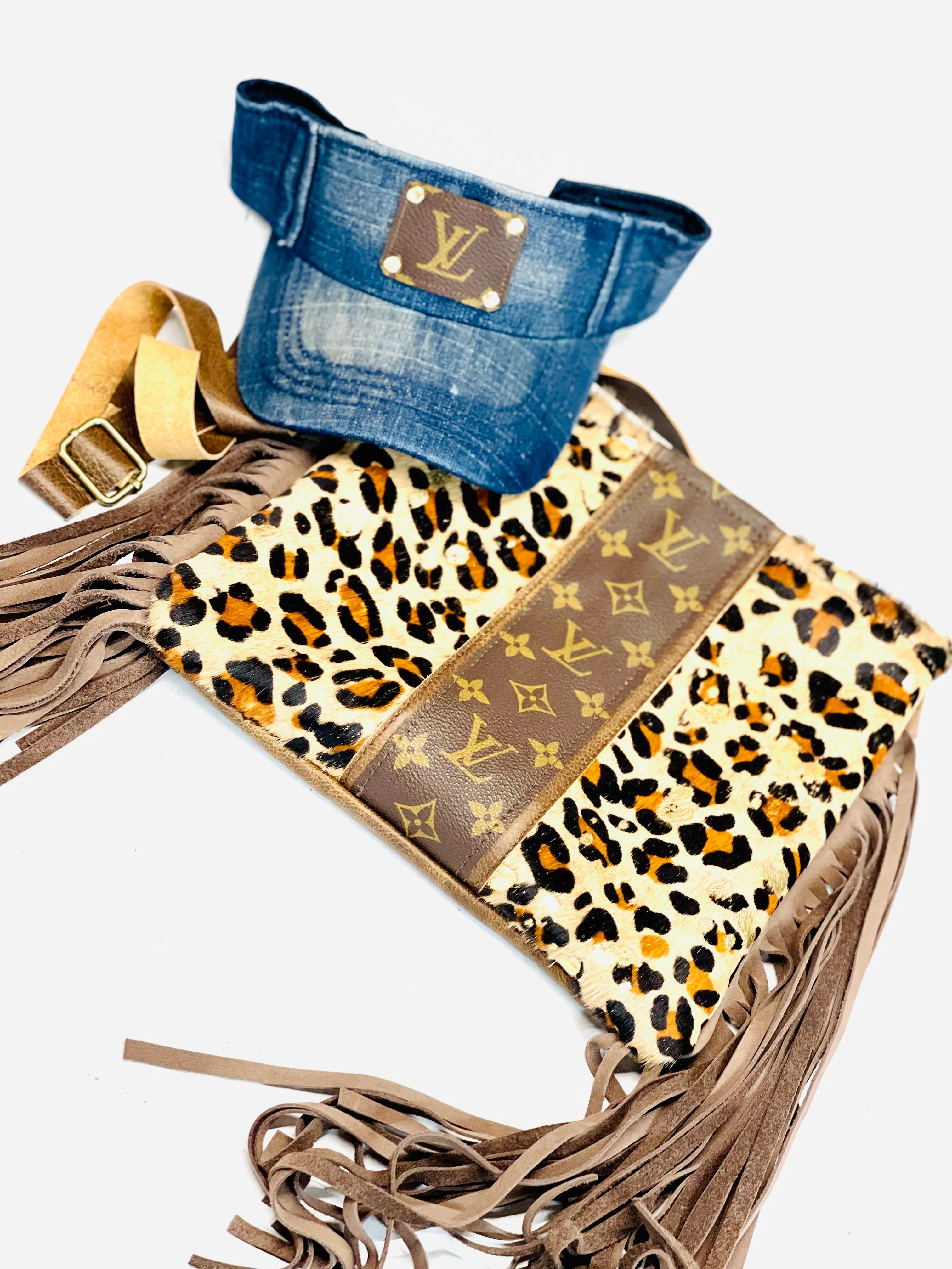 Medium Crossbody Leopard Acid Gold In Brown