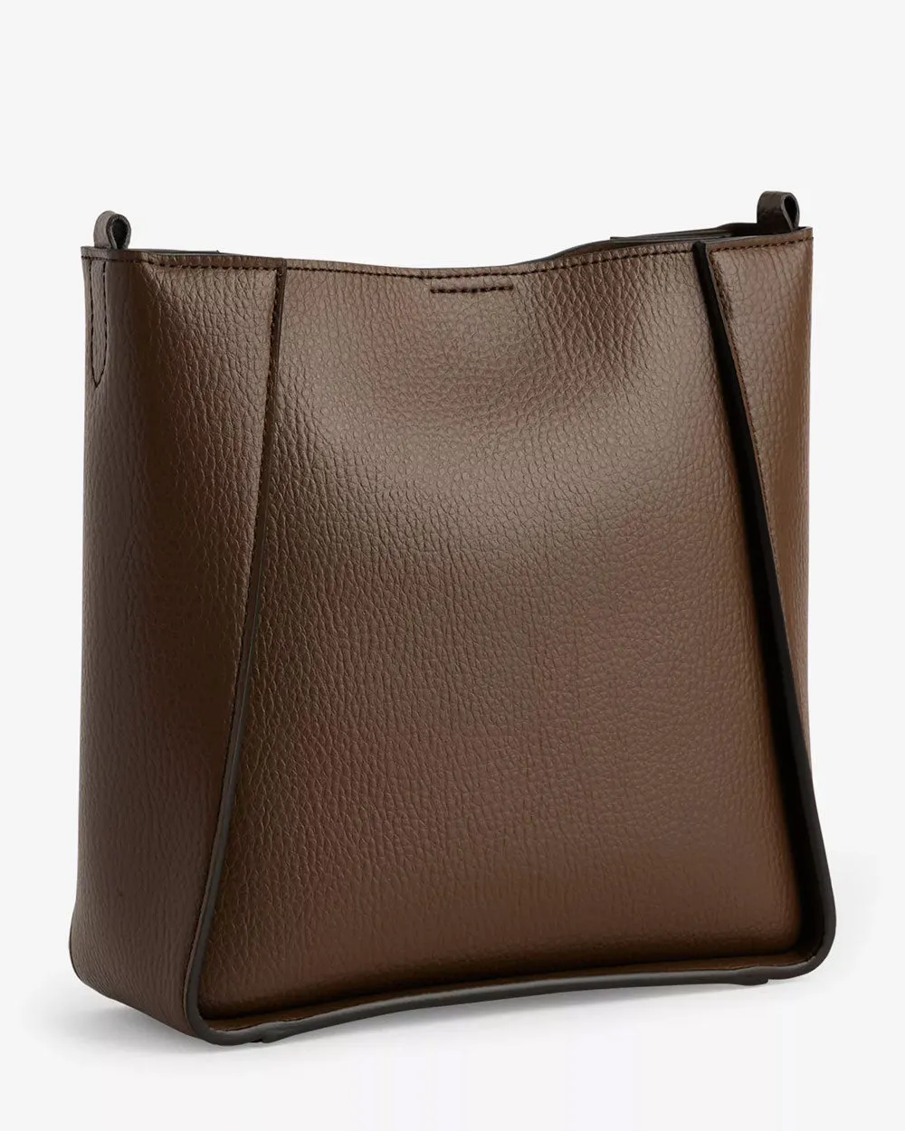 Mini Embossed Crossbody Bag in Brown