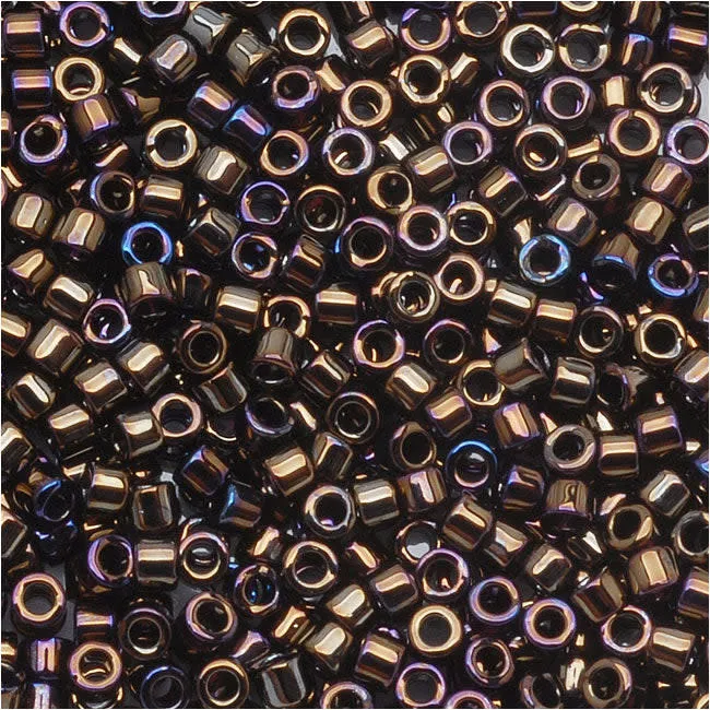 Miyuki Delica Seed Beads, 10/0 Size, Brown Iris DBM0007 (7.2 Grams)