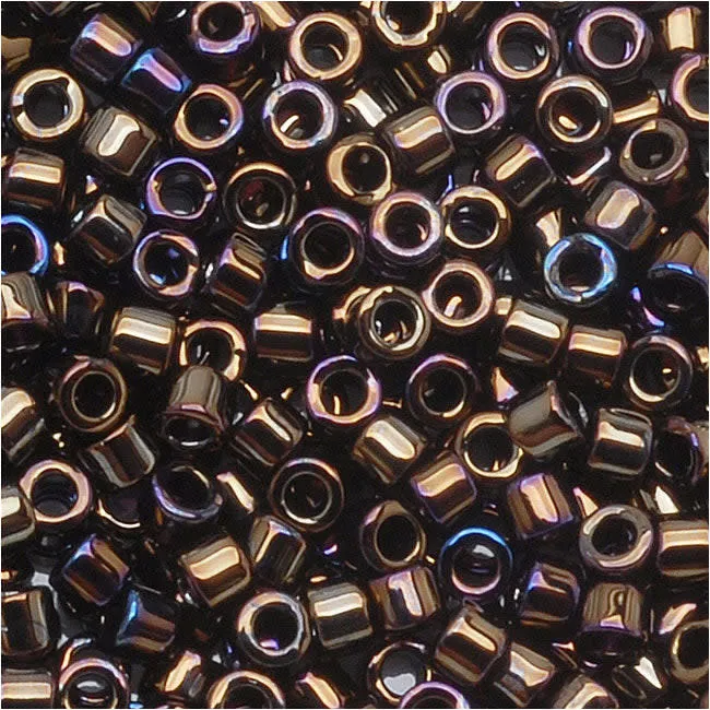 Miyuki Delica Seed Beads, 10/0 Size, Brown Iris DBM0007 (7.2 Grams)
