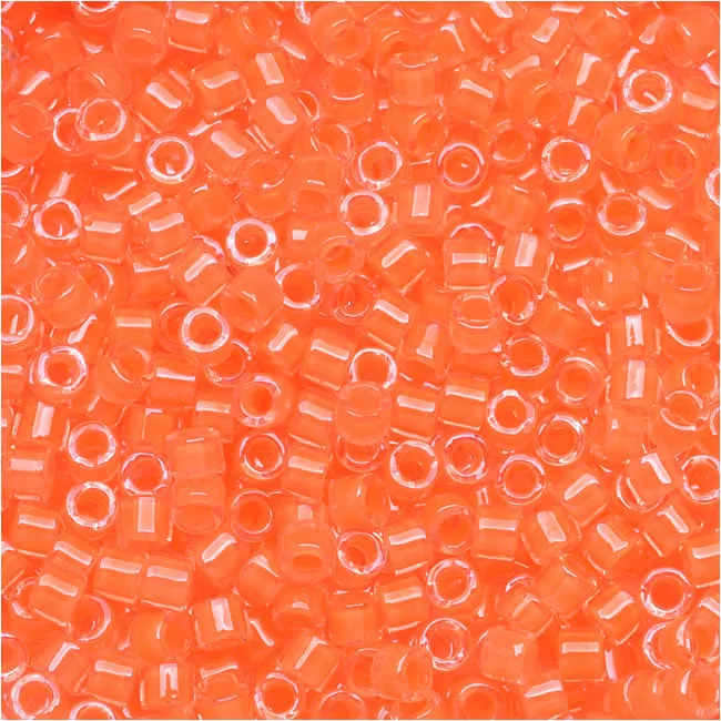 Miyuki Delica Seed Beads, 10/0 Size, Luminous Creamsicle (7.2 Grams)