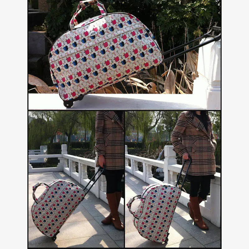 Multiple Style Pull Rod Travel Bag Waterproof Duffel Bag