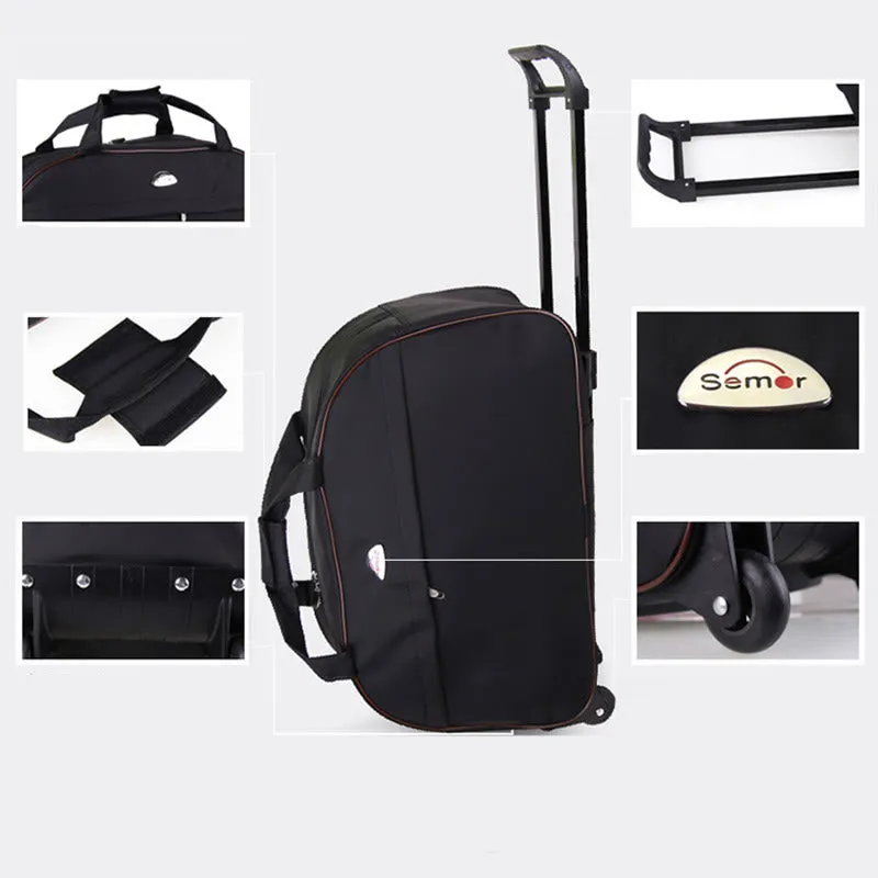 Multiple Style Pull Rod Travel Bag Waterproof Duffel Bag