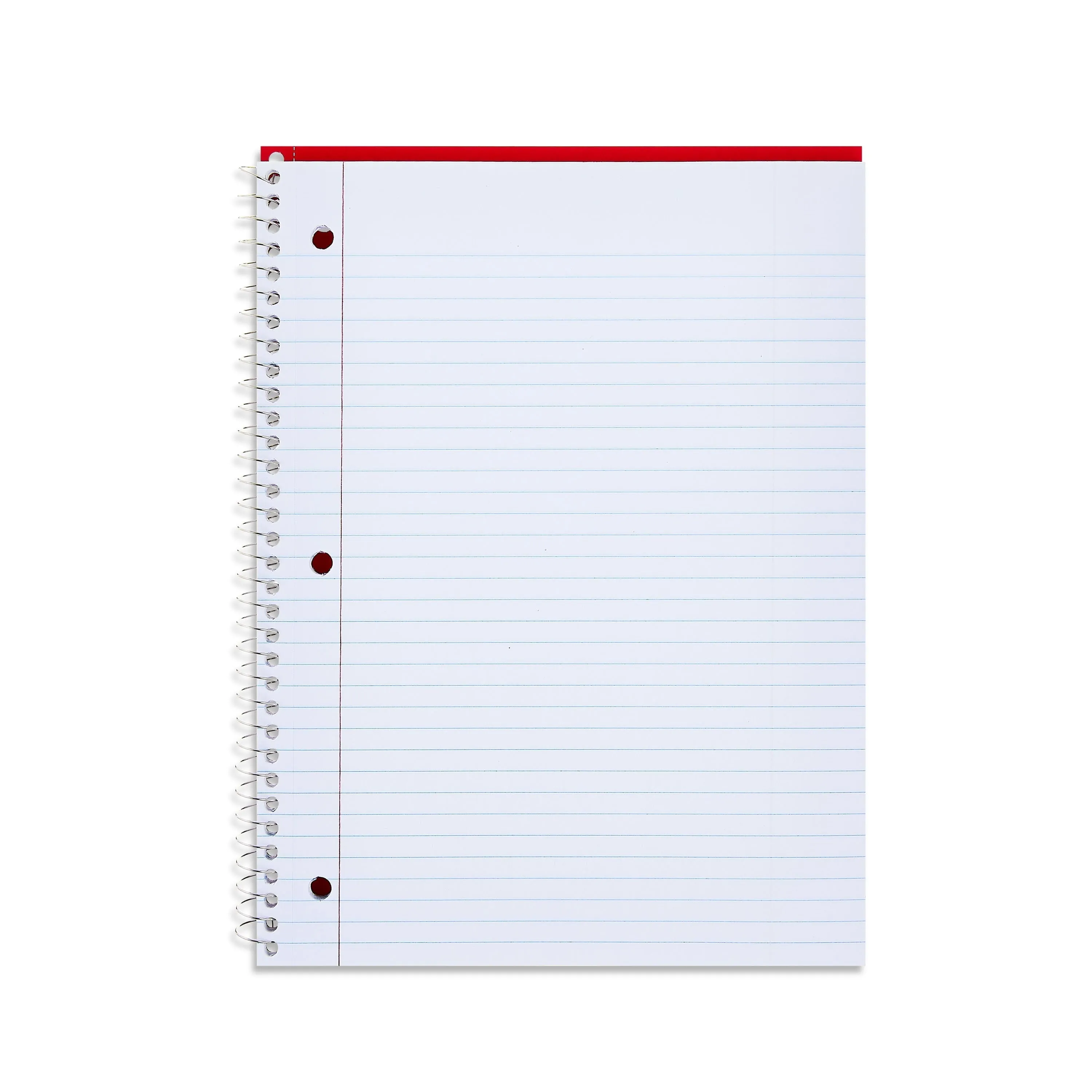 Pen   Gear College Ruled 1-Subject Notebook, 8" x 10.5", Red, 70 Sheets