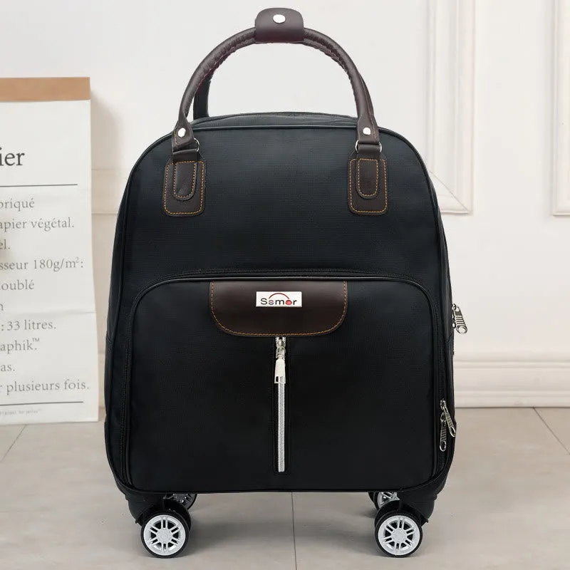 Pull Rod Travel Suitcase Unisex Large Waterproof Duffel Bag