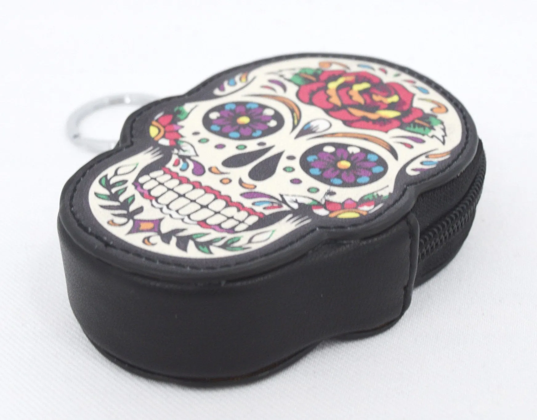 Rose Sugar Skull Dia De Muertos Coin Purse wallet