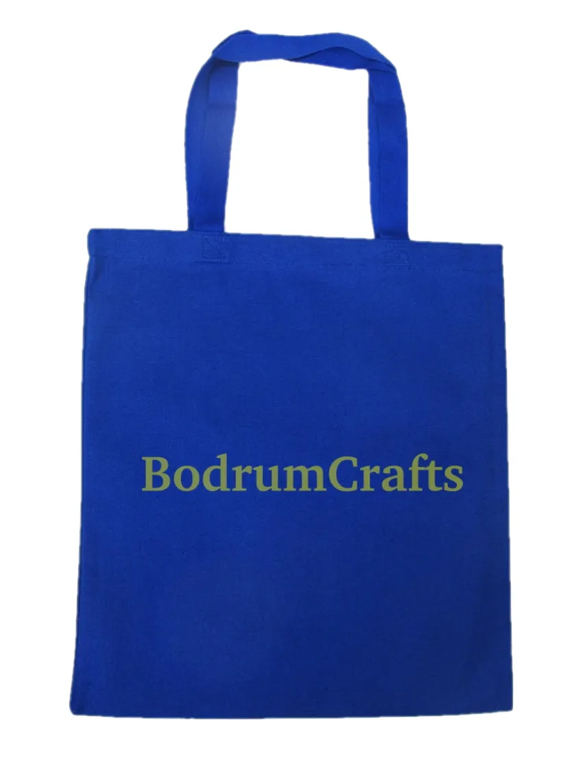 Royal Blue Color Heavy Duty Canvas Tote Bags, Everyday Totes