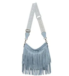Sadie Fringe Crossbody- Grey