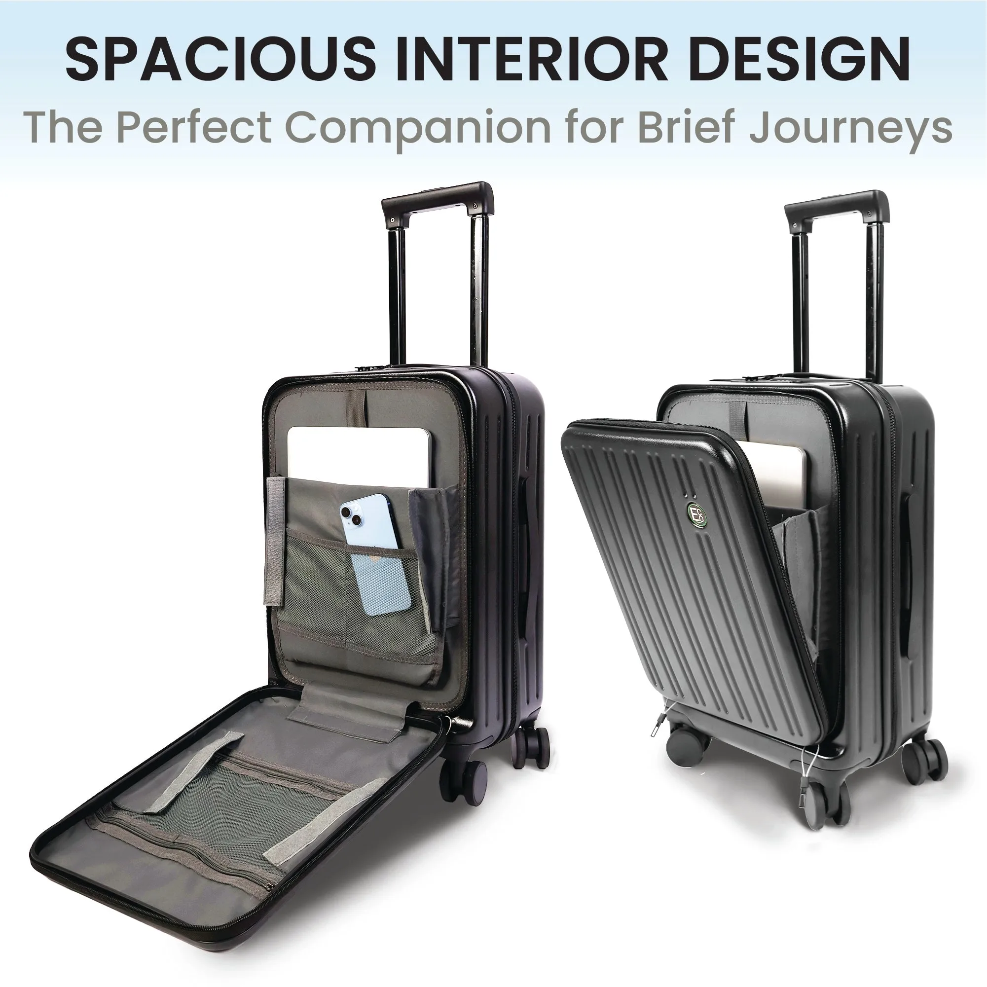 Seattle Business Carry on Luggage Case with Laptop Compartment - 55 cm